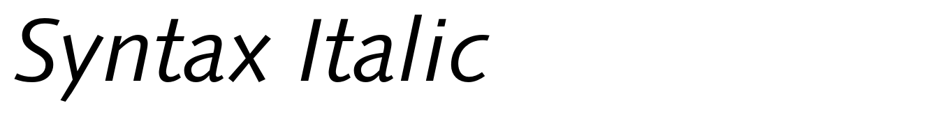 Syntax Italic
